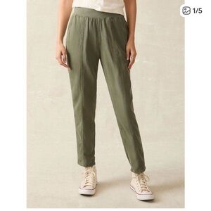 Faherty Arlie Day Sage Green Tencel Linen Pull On Pants Coastal Chic S Vacation